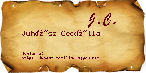 Juhász Cecília névjegykártya