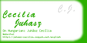cecilia juhasz business card